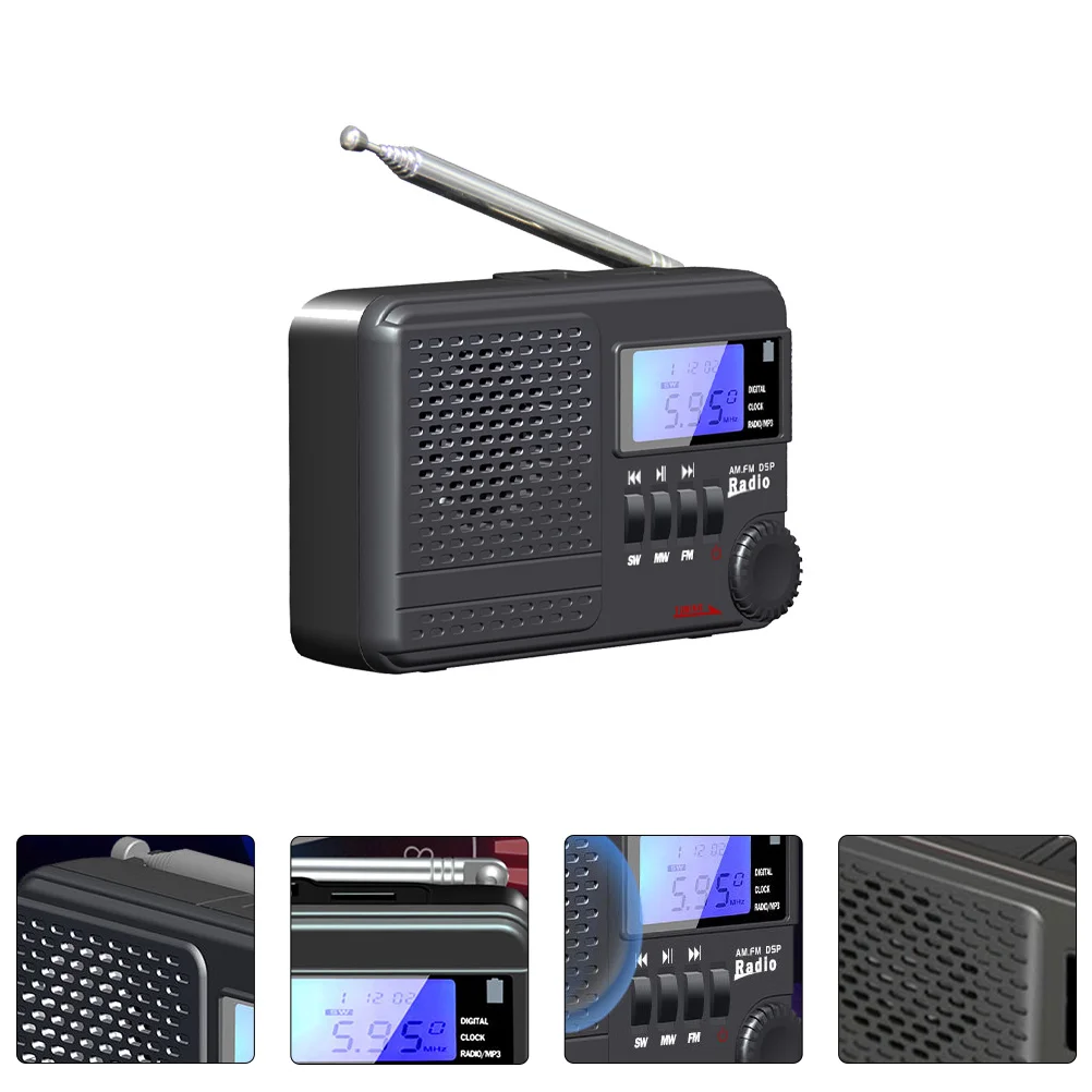 

Digital Full Band Portable Mini Stereo LCD Rechargeable 3.5mm Jack External Speaker Noise for Bus