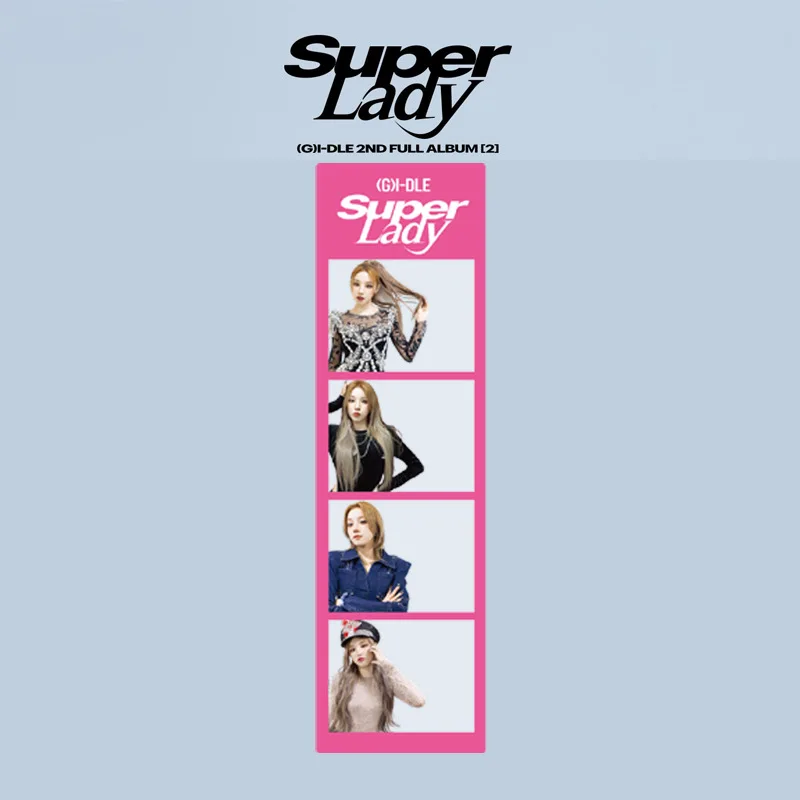 5Pcs/Set KPOP (G)I-DLE 2 Album Super Lady PVC Bookmarks Soyeon Miyeon Shuhua Fashion Transparent Cards Fans Collectibles Gifts