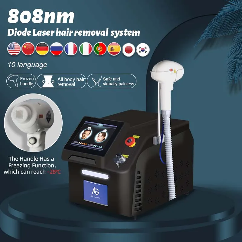 Adg 1200w 808 Diodenlaser Haaren tfernungs maschine hochwertige Haaren tfernungs maschine 755/1064nm Laser Haaren tfernungs maschine