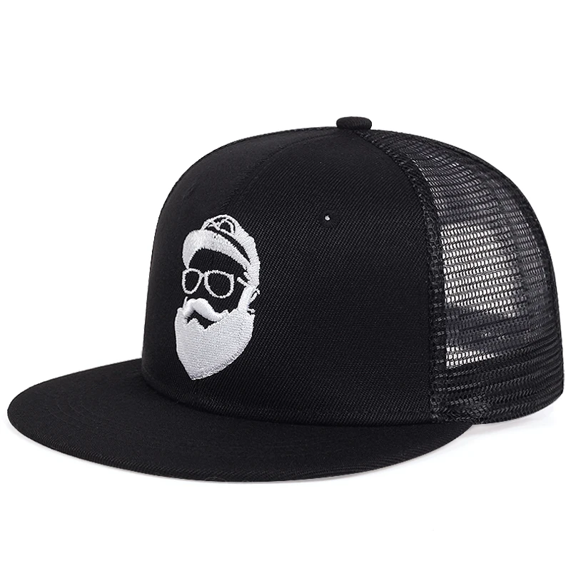 

New beard old man embroidery baseball cap Fashion summer Mesh caps casual snapback Hat adjustable hip hop Hats gorras