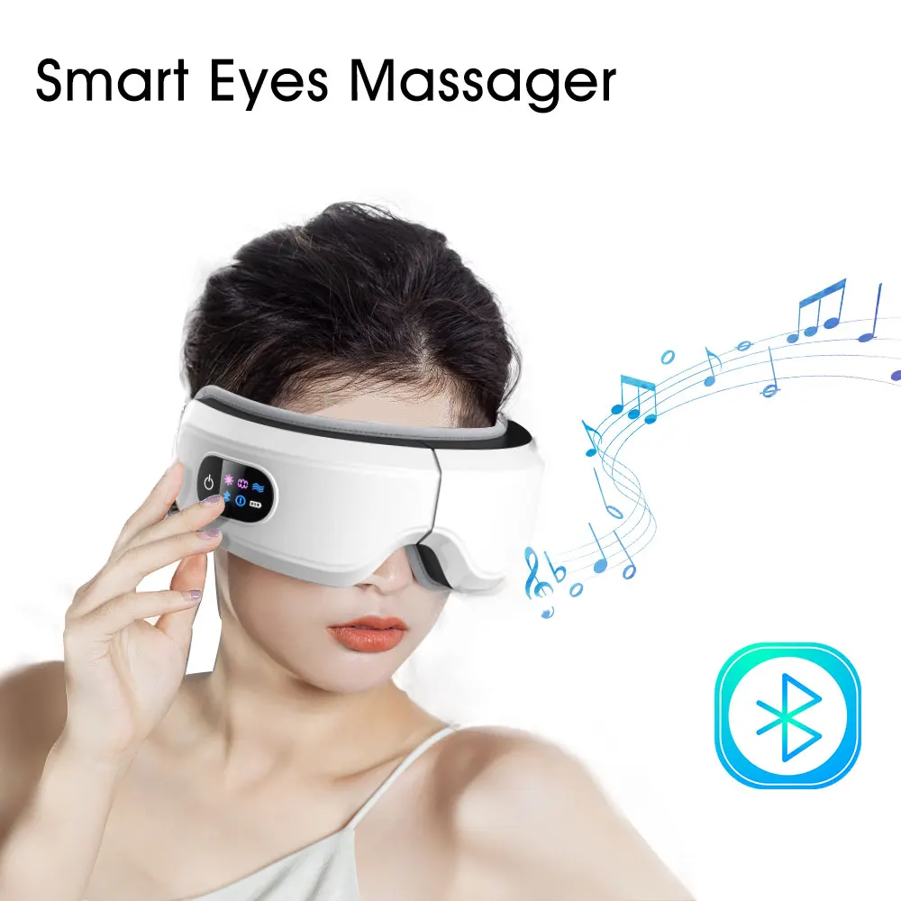 

AI Smart Eye Massager Vibration Eye Massager Heating Bluetooth Music Eye Care Instrumen Hot Compress Relieves Fatigue