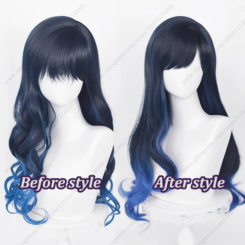 Anime Shiraishi An Cosplay Wig 70cm Long Mixed Color Heat Resistant Synthetic Hair