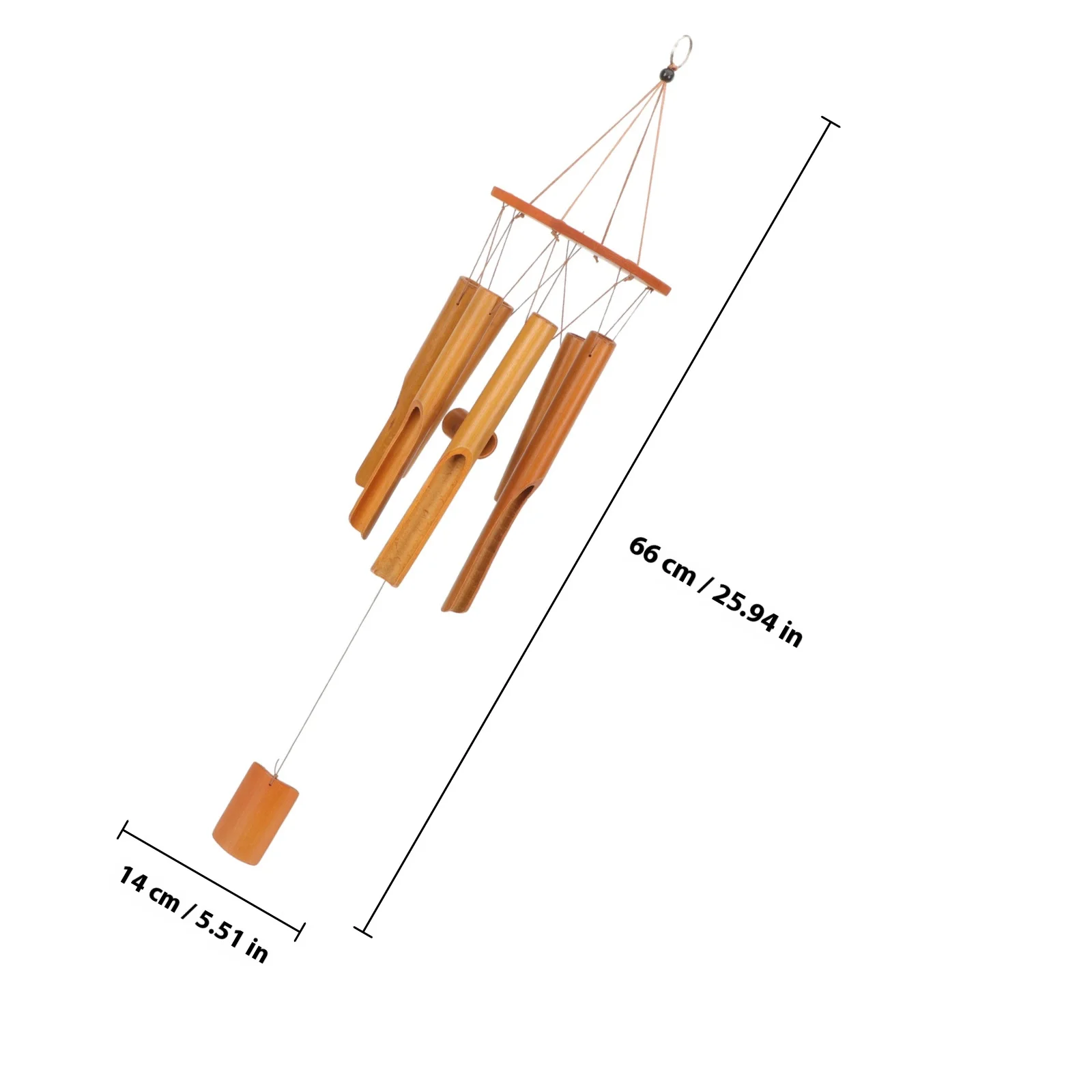 الخيزران الرياح الرنين شنقا الحرف اليدوية لحديقة ساحة الفناء في الهواء الطلق ديكور الرياح جرس النمط الصيني