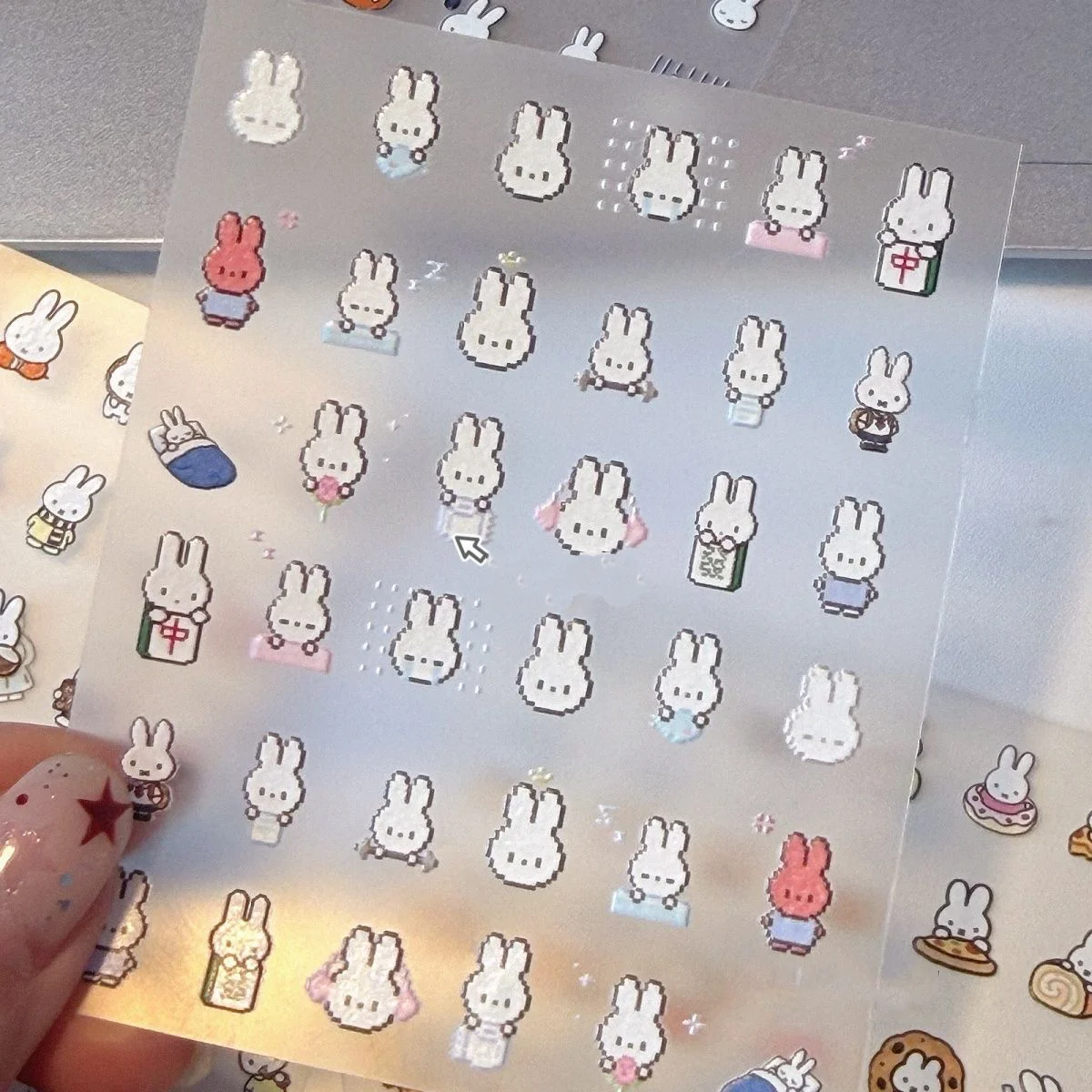 Miffy Animated Transparent PVC Stickers Cute Little Bunny Decorative Stickers DIY Journals Notebooks Planners Stationery
