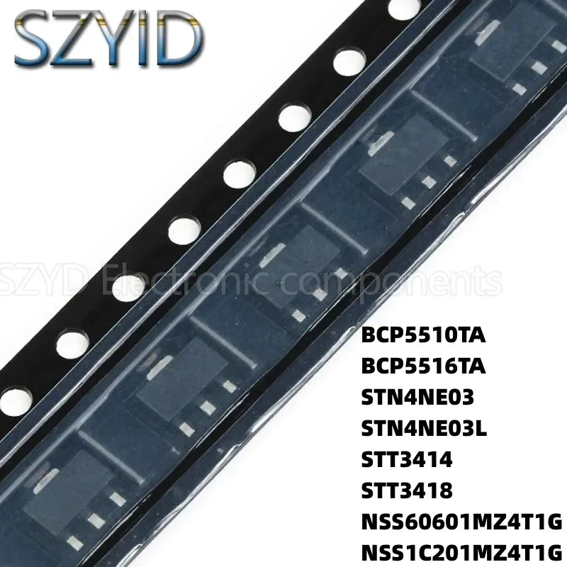 100PCS SOT223 BCP5510TA BCP5516TA STN4NE03 STN4NE03L STT3414 STT3418 NSS60601MZ4T1G NSS1C201MZ4T1G