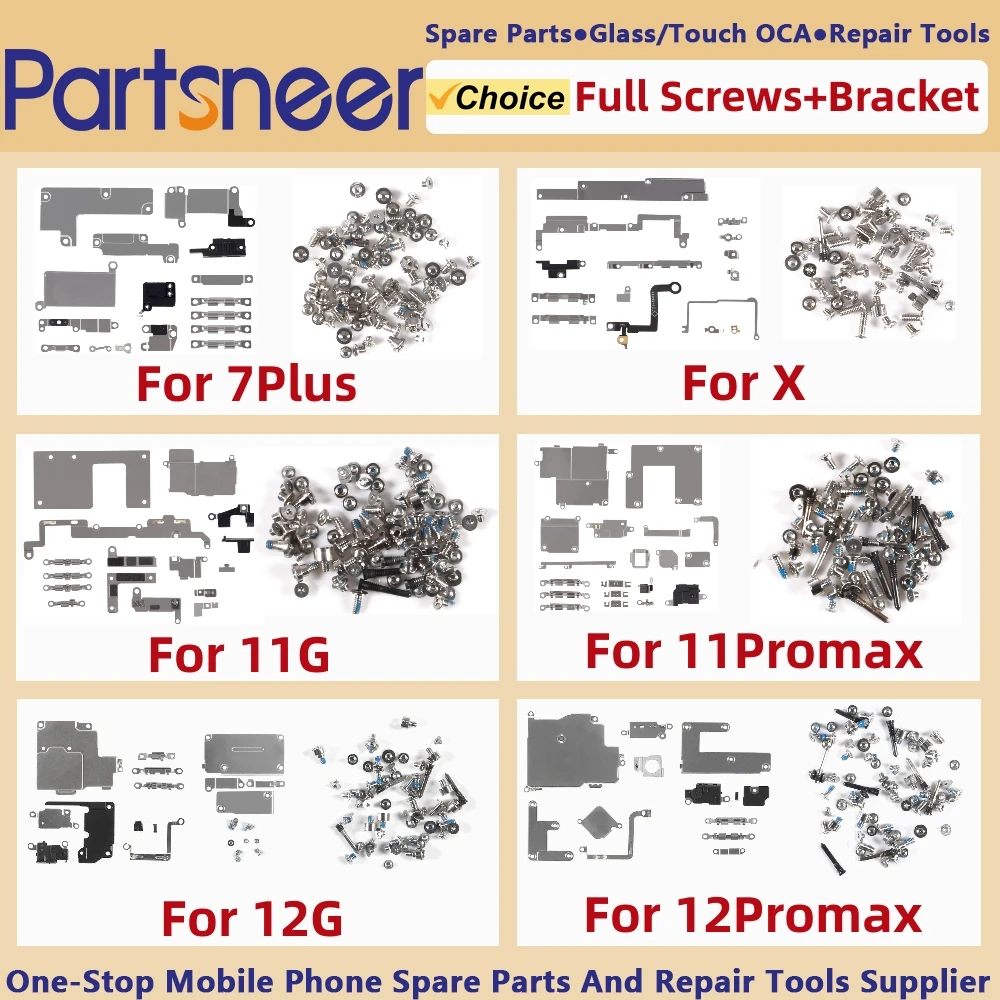 Internal Bracket Replacement Parts & Full Screws Set For iPhone 7 7Plus 8 8Plus X XR XSMAX 11 11PRO MAX 12 12PRO MAX 12Mini