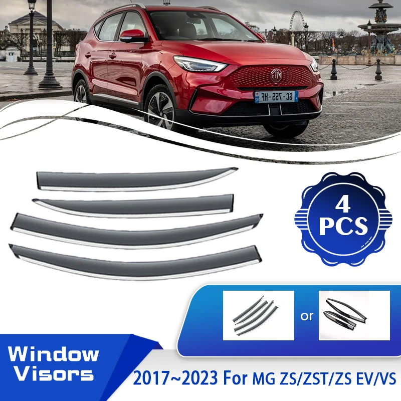 

Sun Rain Visor Deflectors For MG ZS ZST EV VS Astor ZS11 2017~2023 Rainproof Sun Visorx Deflector Weathershields Car Accessories