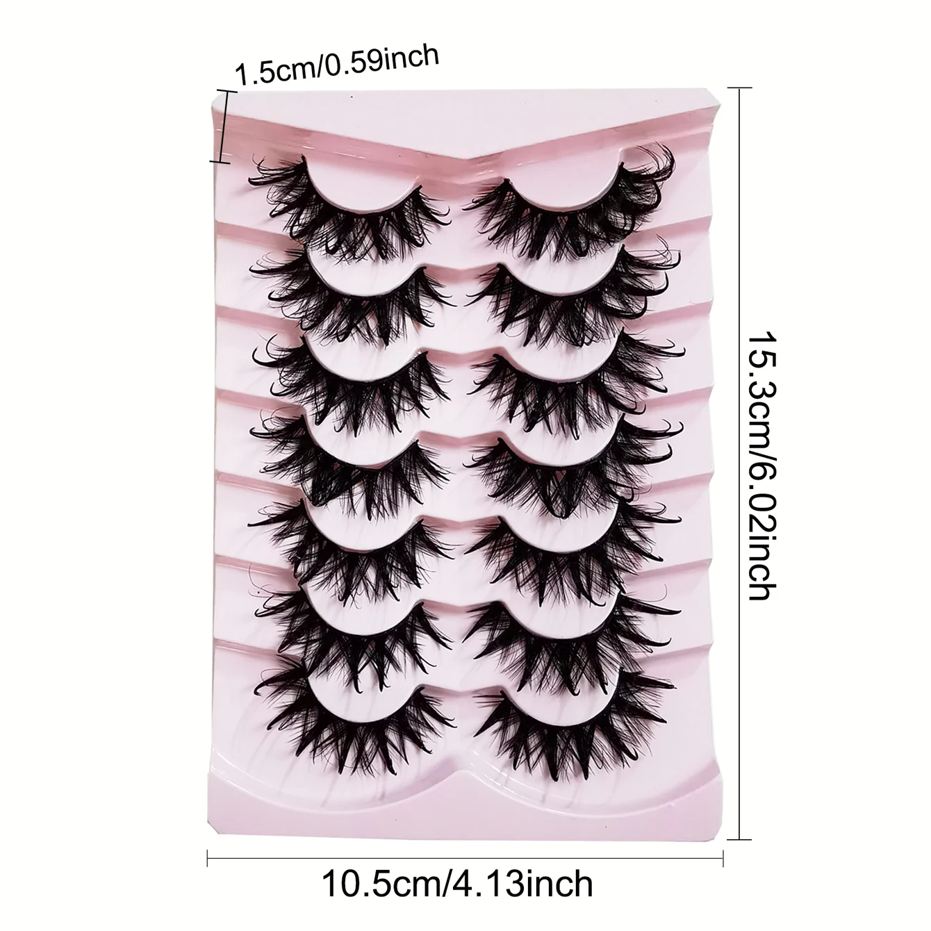 7 paia di ciglia finte alla moda, dense, naturalmente arricciate e idratanti, ciglia umidificate, in fiore come i girasoli