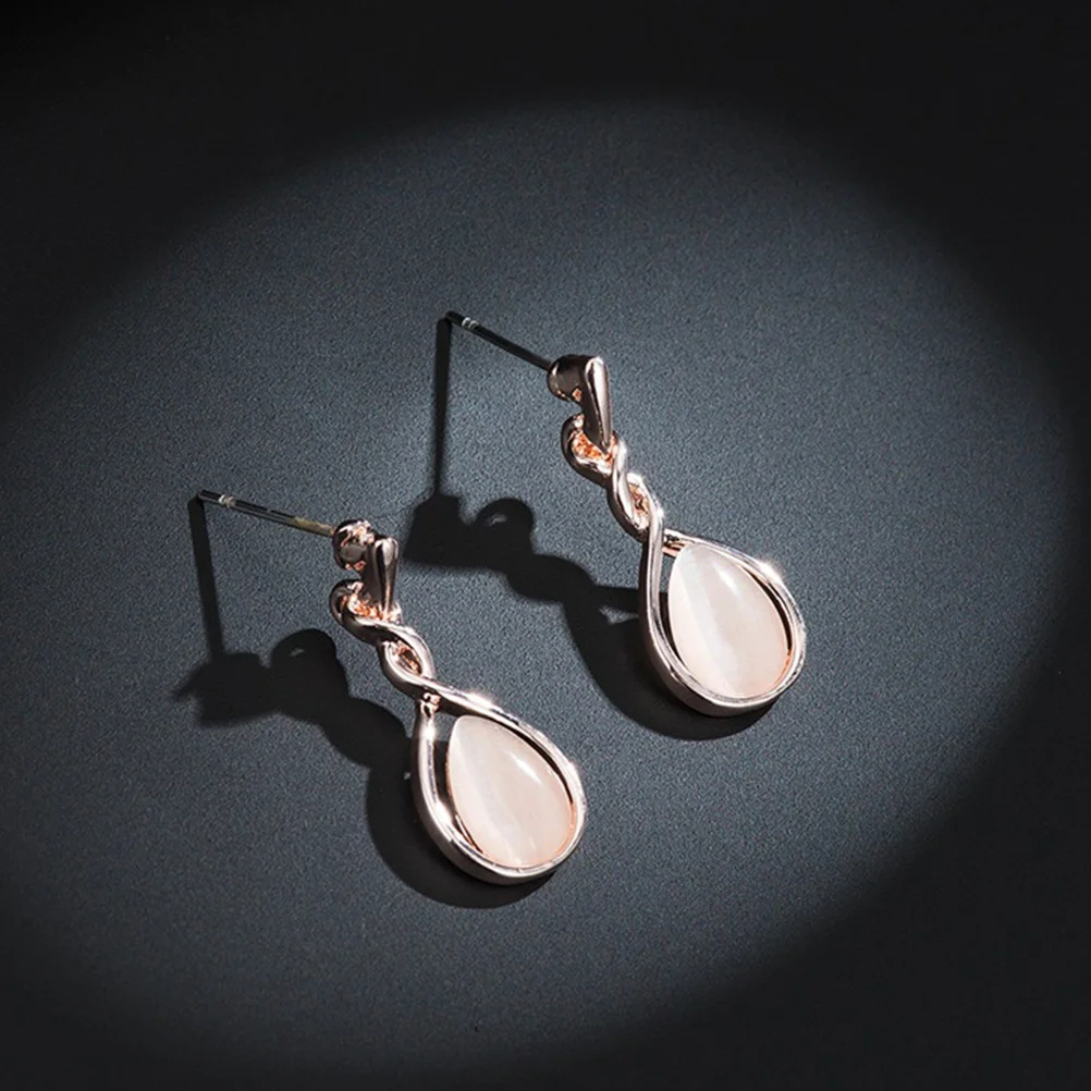 

1Set Wedding Necklace Earring Set Rose Gold Droplet Bridal Jewelry Suitable for Wedding Prom Party Anniversary