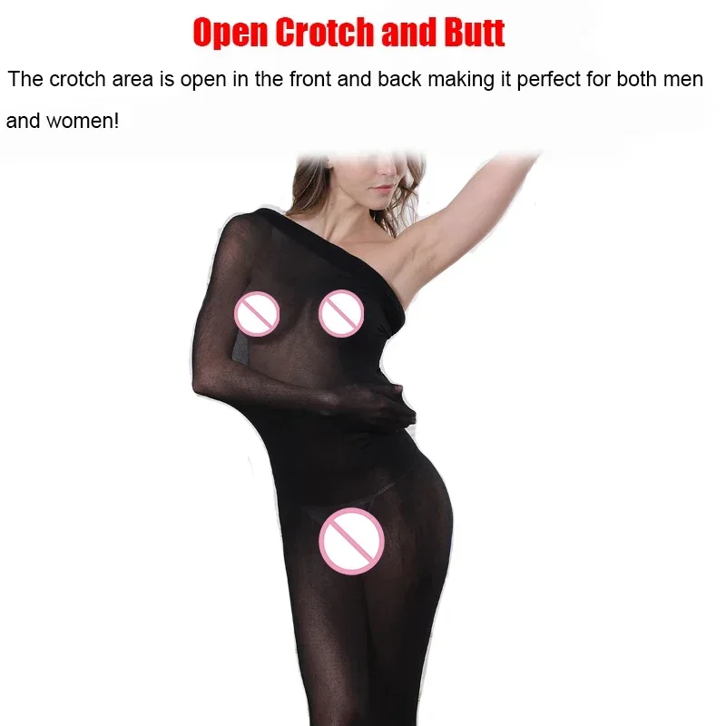 بوديستوكينج بودي هوز جوارب طويلة ارتداءها، ملابس داخلية مثيرة شفافة BDSM، كيس تخزين كامل الجسم