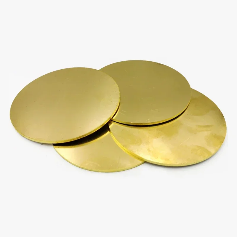 1-5Pcs Dia 20/25/30/35/40/50/60/80/100mm H62 Brass Disc Brass Round Plate Sheet Gasket Thick 0.5/0.8/1/1.2/1.5/2/2.5/3/4/5/6mm