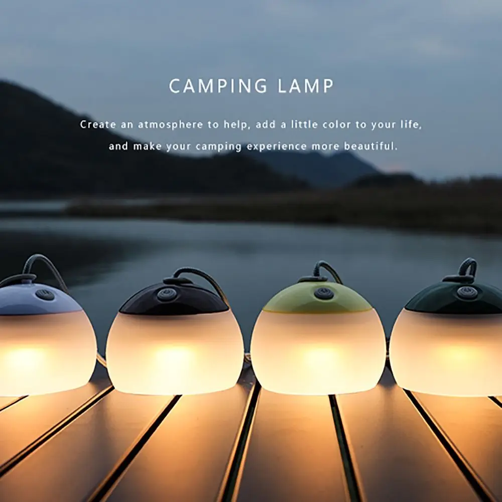 

Multifunctional Camping Lantern Silicone Material USB Rechargeable Outdoor Lantern Warm Lighting Waterproof LED Tent Light