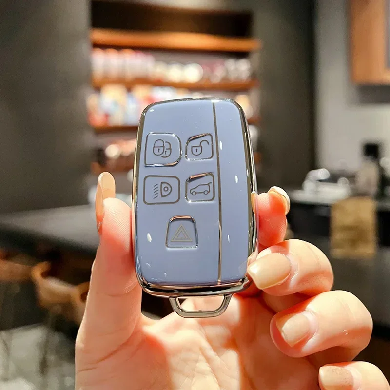 TPU Car Key Cover Case Shell for Land Rover Range Rover Sport Evoque Freelander Velar Discovery Jaguar XE XJ XF view 3