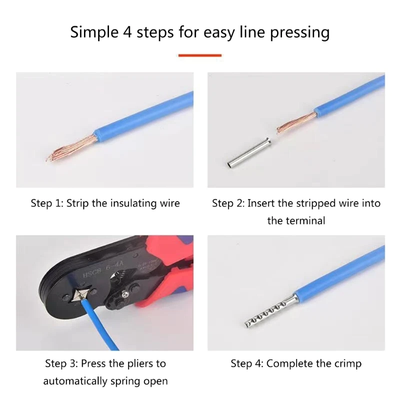 600pcs Wire End Ferrules Assortment Uninsulated Cable Sleeves Set Wire End Ferrules Set Mix Size for Wire Connection