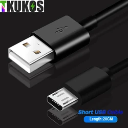 Cavo USB corto da 20 cm Cavo corto Micro USB tipo C per iPhone 13 12 11 Samsung S23 Xiaomi Cavo per caricabatterie per telefono cellulare Mini filo