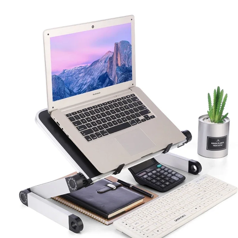 

Adjustable Laptop Bed Table: Office Standing Desk, Lifting Cooling Pad, Ergonomic Workstation for Bed, Versatile Laptop Stand