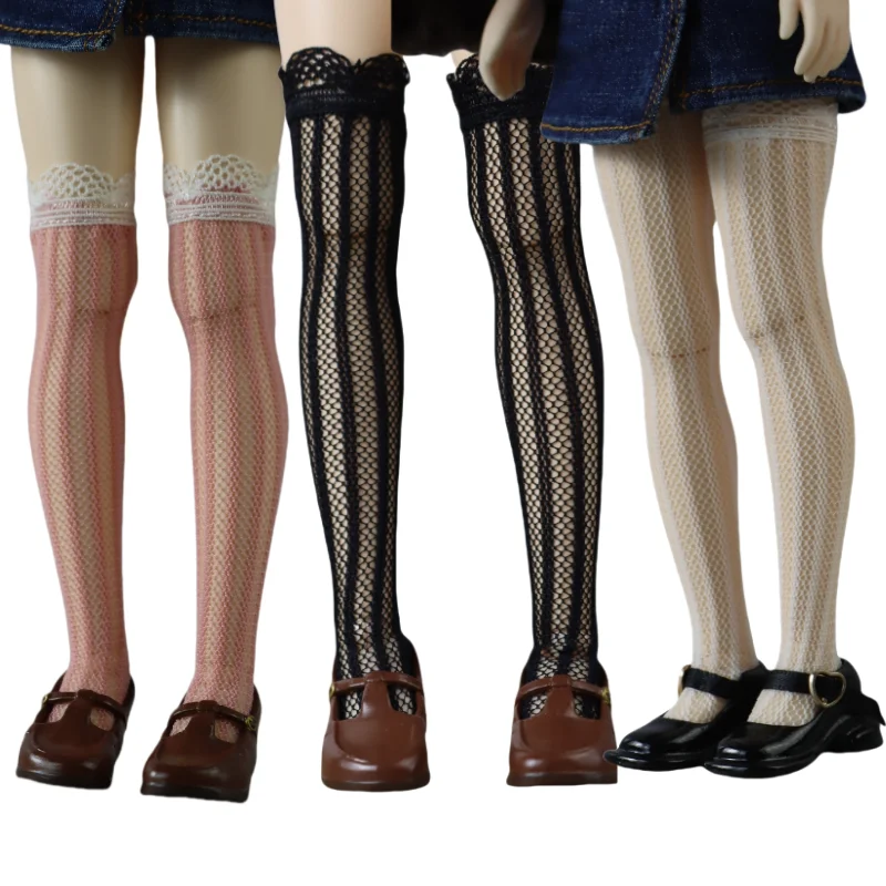 For Blythe Doll Socks Black White Pink Candy color Socks for Ob24 Ob22 Azone Doll Long Stockings