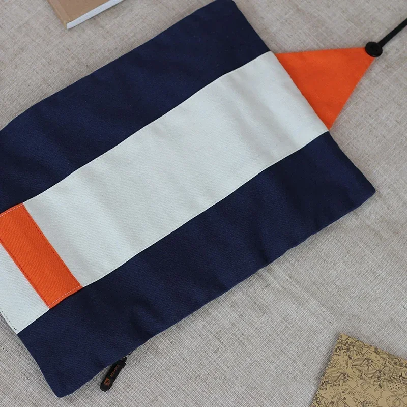 Retro Roll Up Pencil Bag Pen Curtain Case Handwork Pencils Roll Wrap Holder Organizer Storage Pouch  School Stationery
