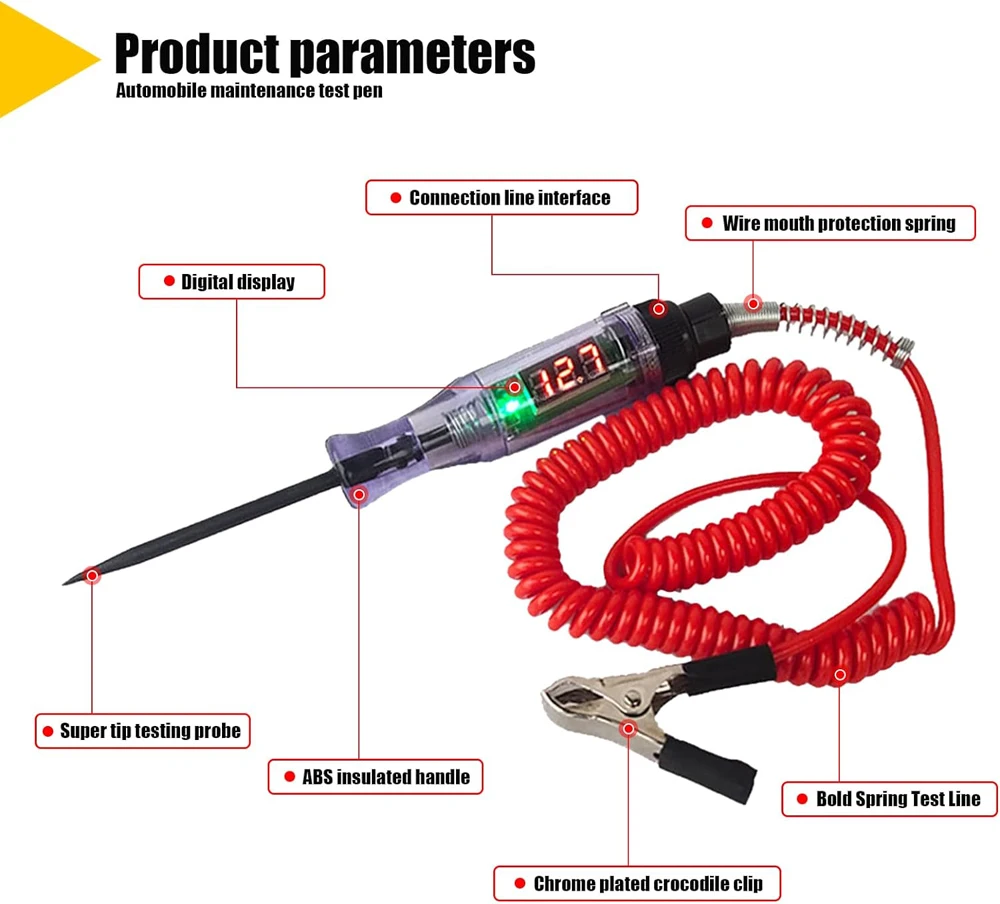 6V/12V/24V Auto-Schaltung tester Premium-Test Lichts onde Stift Glühbirne Diagnose werkzeug LKW Spannungs kreis tester Autore paratur – Detail 6