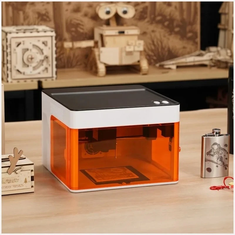 P1 5W Portable Mini Desktop Enclosed Diode Laser Engraver 3D Tombstones Engraving Machine for Stone Rubber