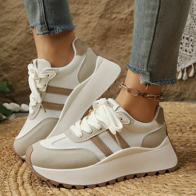 

Модные спортивные повседневные женские дышащие сетчатые туфли для папы Agan, новая модель 202, весна-лето, универсальные белые кроссовки