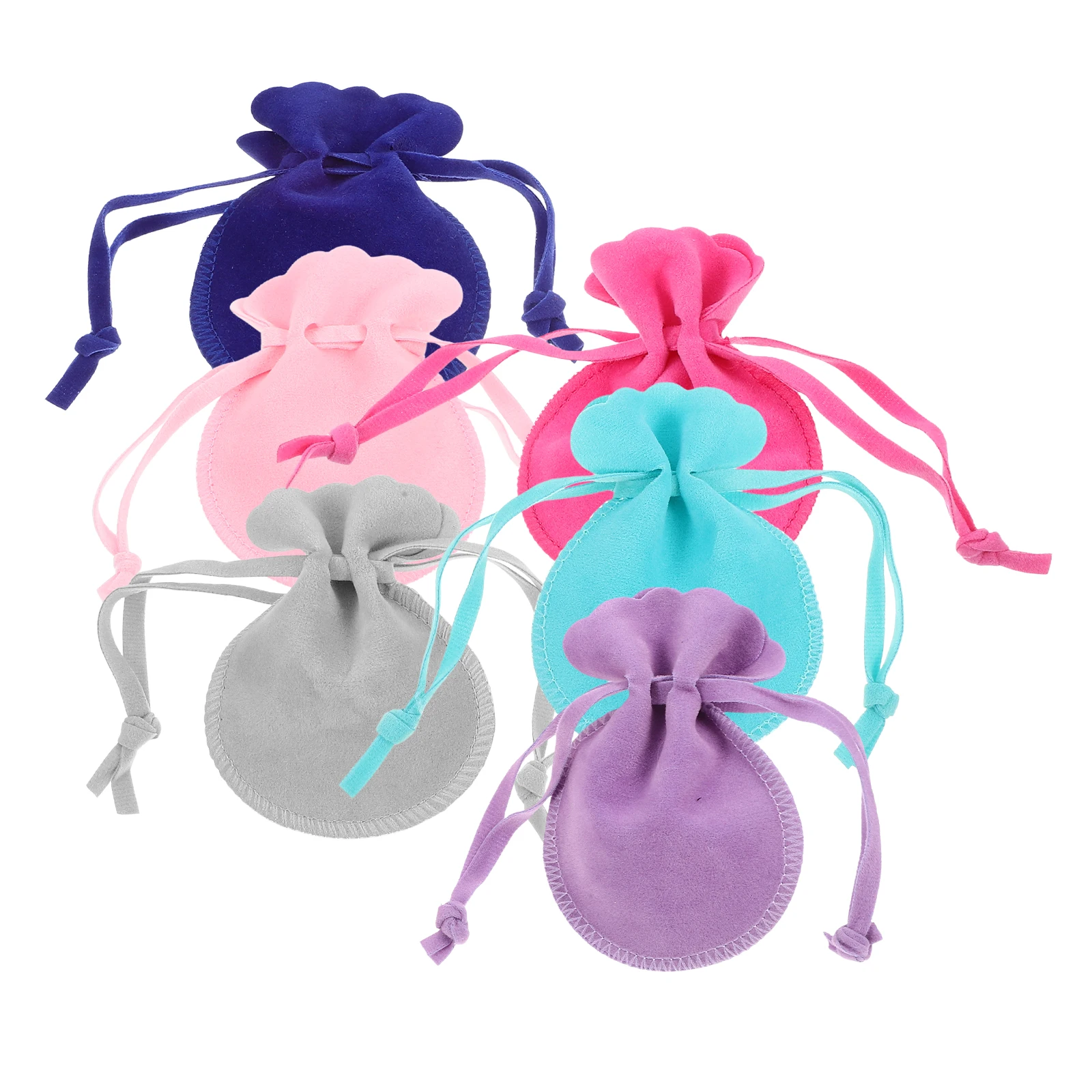 6 Pcs Jewelry Bag Jewerly Packaging Bags Bagged Party Favors Flannel Display Drawstring Pouch