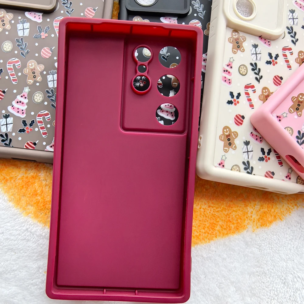 Merry Christmas Cute Print Phone Case for Samsung Galaxy S25 Plus S24 S23 S22 S21 Ultra S24FE Soft TPU New Year Cover Xmas Gifts image 5