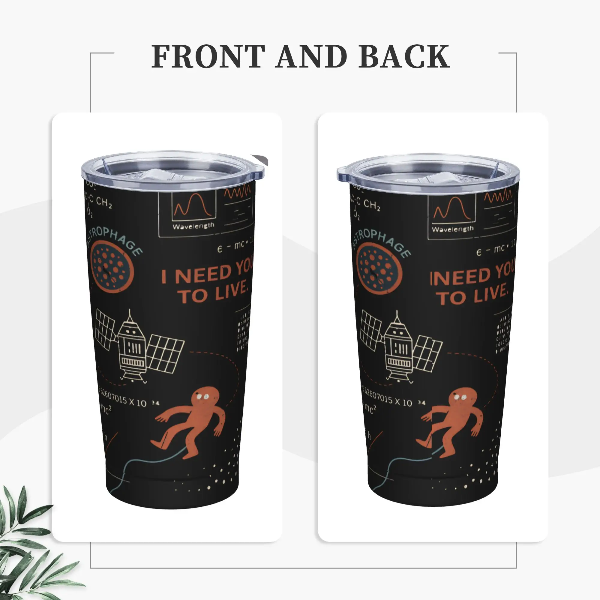 Project Hail Mary Andy Weir Book  Insulated Tumbler with Straws  Vacuum Thermal Mug Outdoor Travel Car Bottle Cup, 20oz