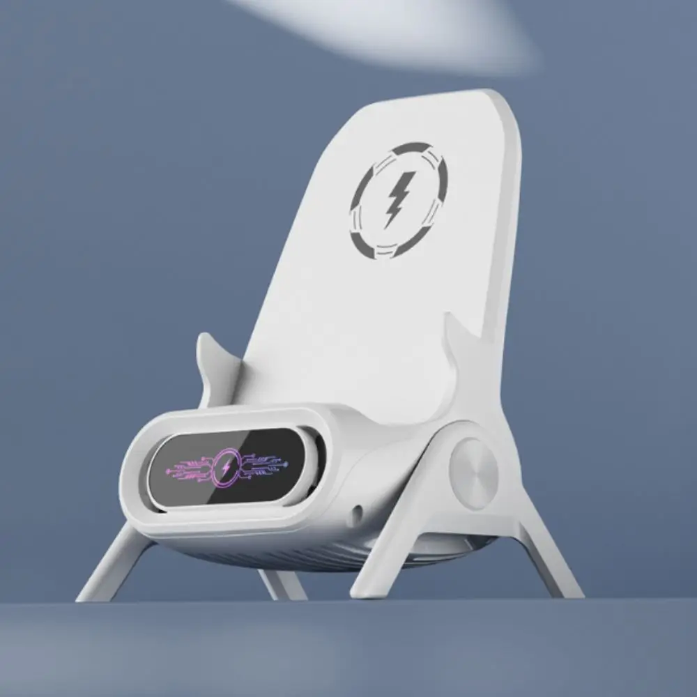 

15W Wireless Magnetic Phone Charger Fast Charging Intelligent Cooling Chair Shaped Phone Charger Universal Stable