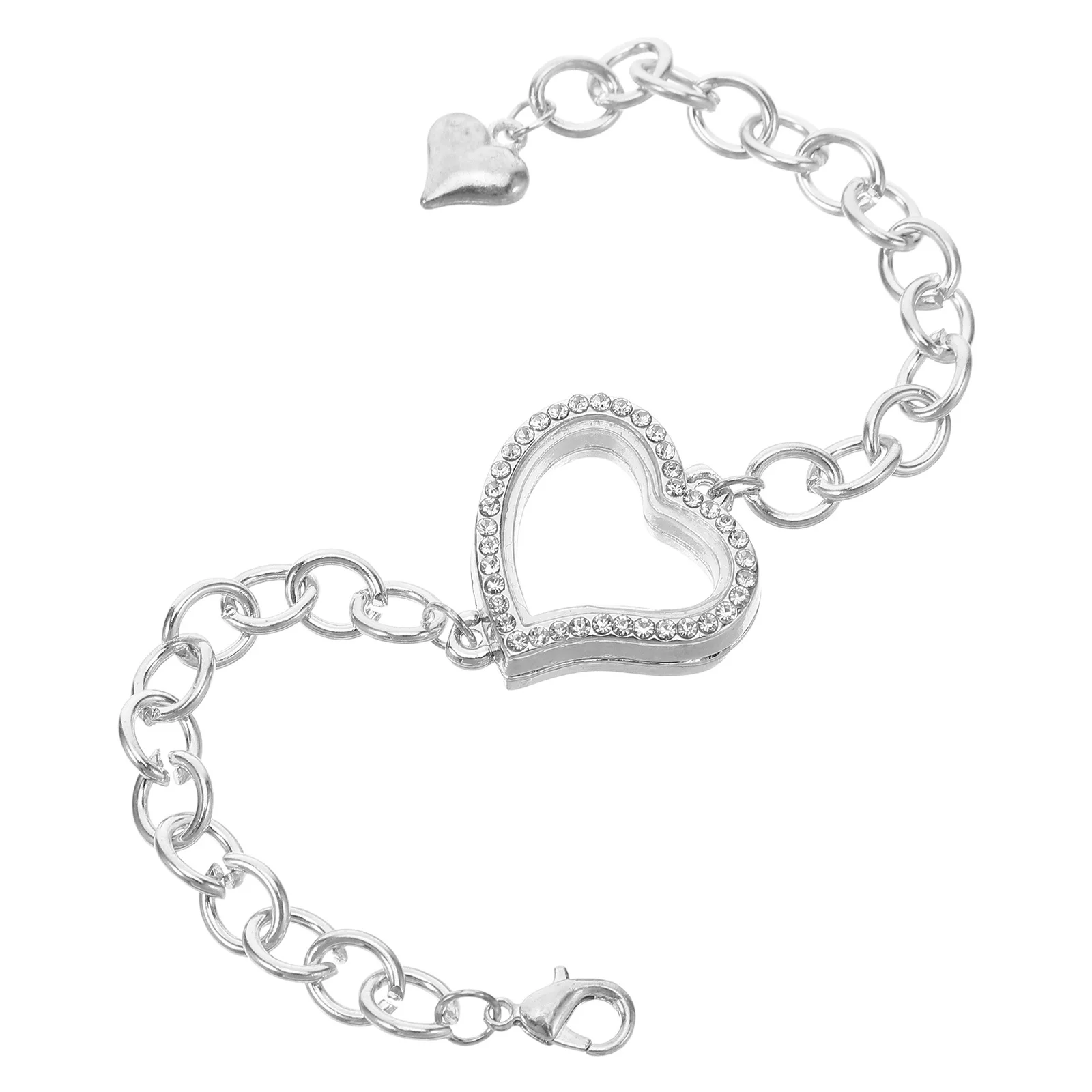 

Adjustable Heart Photo Locket Bracelet for Women Trendy Picture Bracelet Keepsake Memory Jewelry Gift Anniversary Valentine's