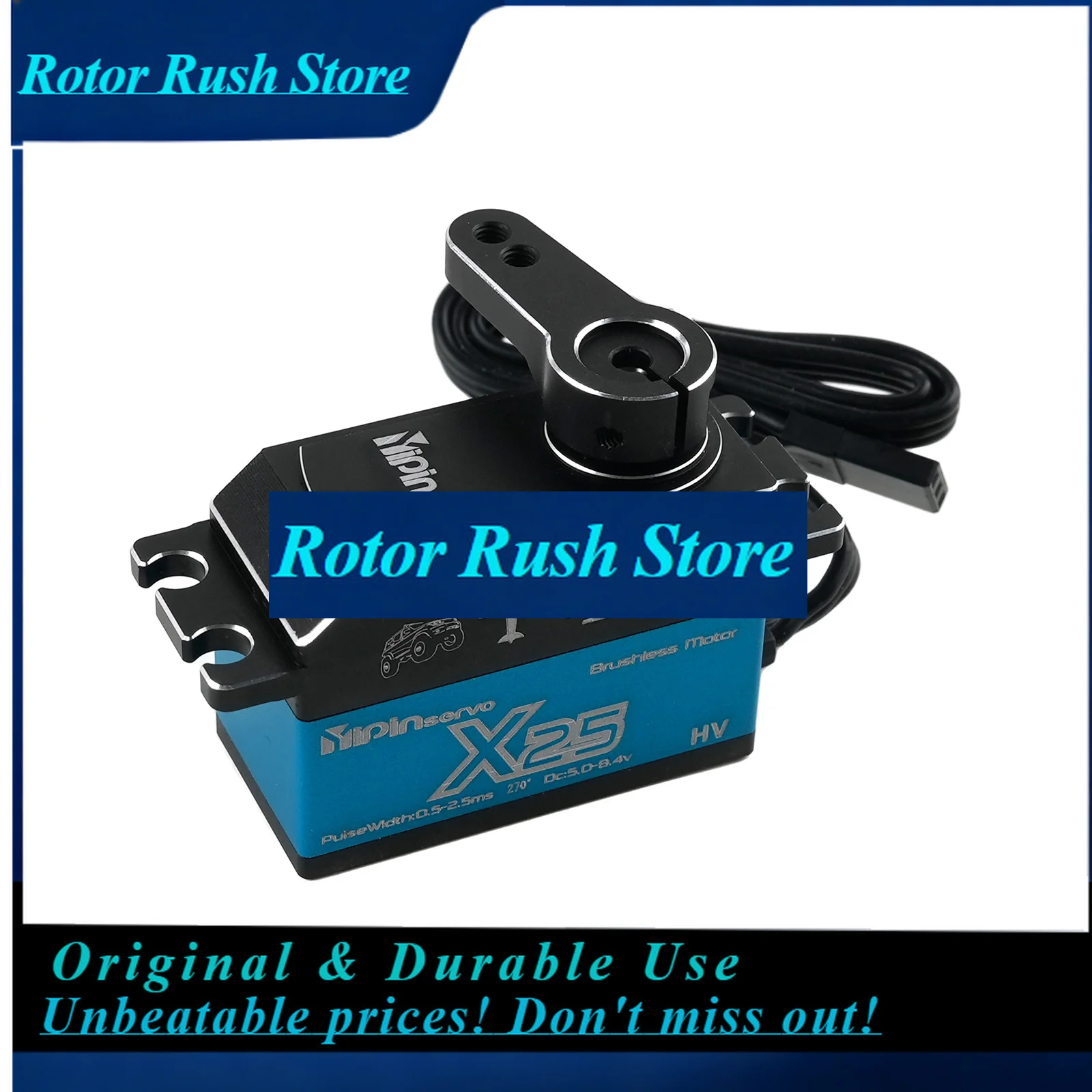 RoRuSGXservo 25KG Brushless Motor X25 Low Profile Digital  Full Metal Gear HV 5.0-8.4V For 1/10 RC Drift Touring Car Boat T