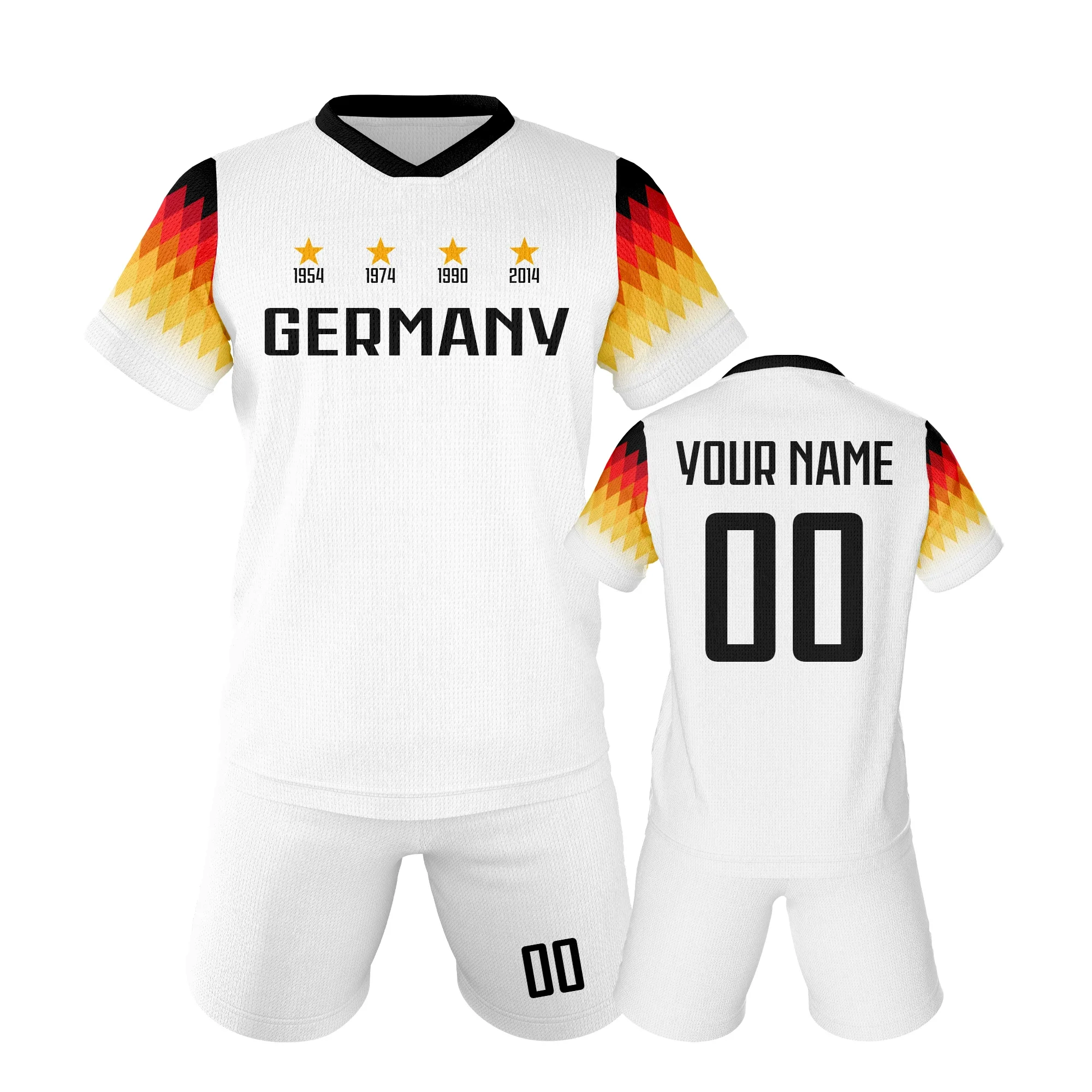 

Custom Kids Soccer Jersey Germany Football Shirt with Personalized Name and Number School Team Club Training Jersey