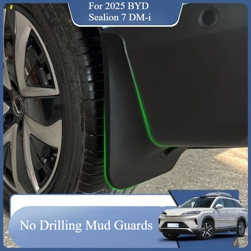 No Drill Mud Flaps and Splash Guards for 2025 BYD Sealion 7 DM-i Fender Protectors Exterior Accessories