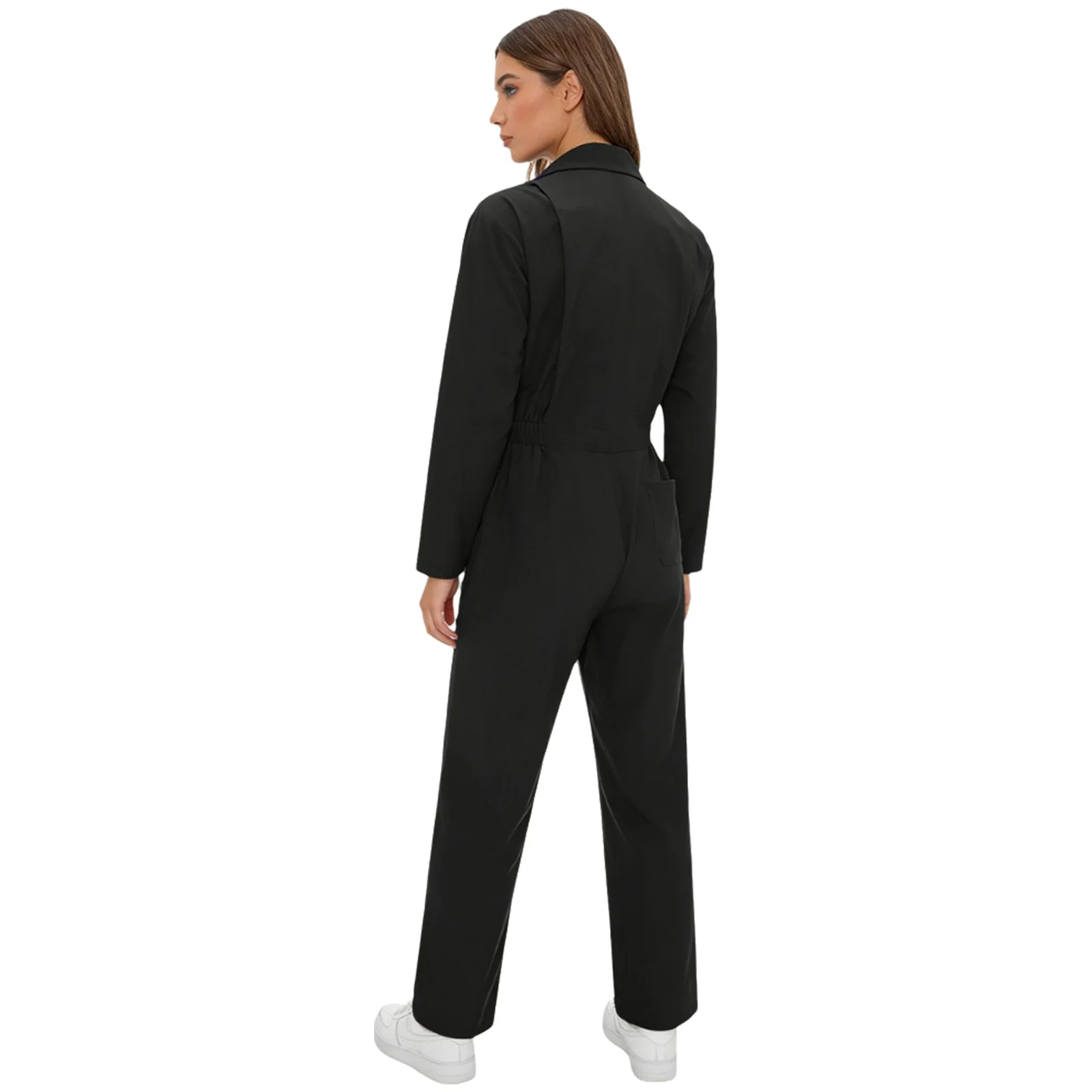 

Женский рабочий комбинезон с длинными рукавами на молнии, цельный, для мастерской, костюм для косплея