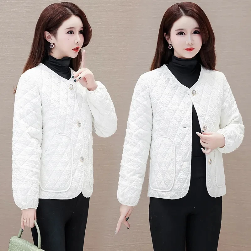 Xiaoxiangfeng Cotton-Padded Jacket Ladies Temperament Outwear Autumn Winter 2025 New Loose Casual Light Down Coat Women Parkas