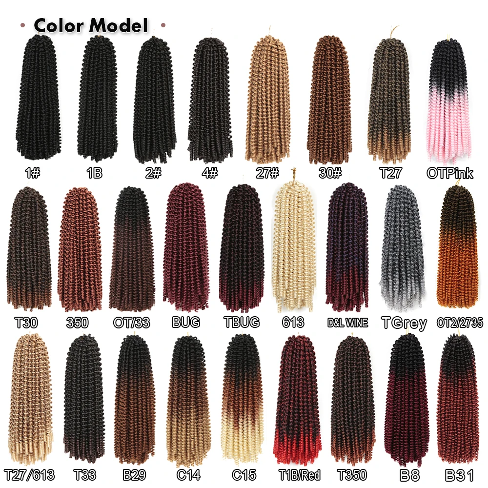 Ombre Spring Twist Hair Synthetic Crochet Braids Passion Twist 8-12 Inch Synthetic Extensions Braids Free Tress Curl for Women