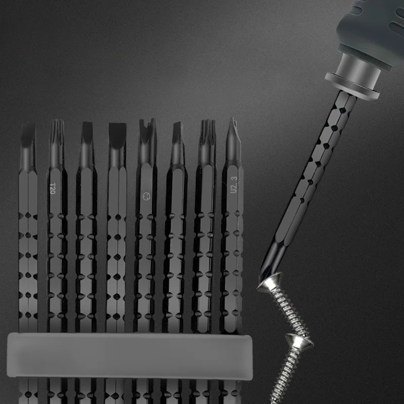 

1set Screwdriver Set Combination Multifunctional Triangular Shaped Household Alloy Steel Cross Plum Blossom Screwdriver Tool