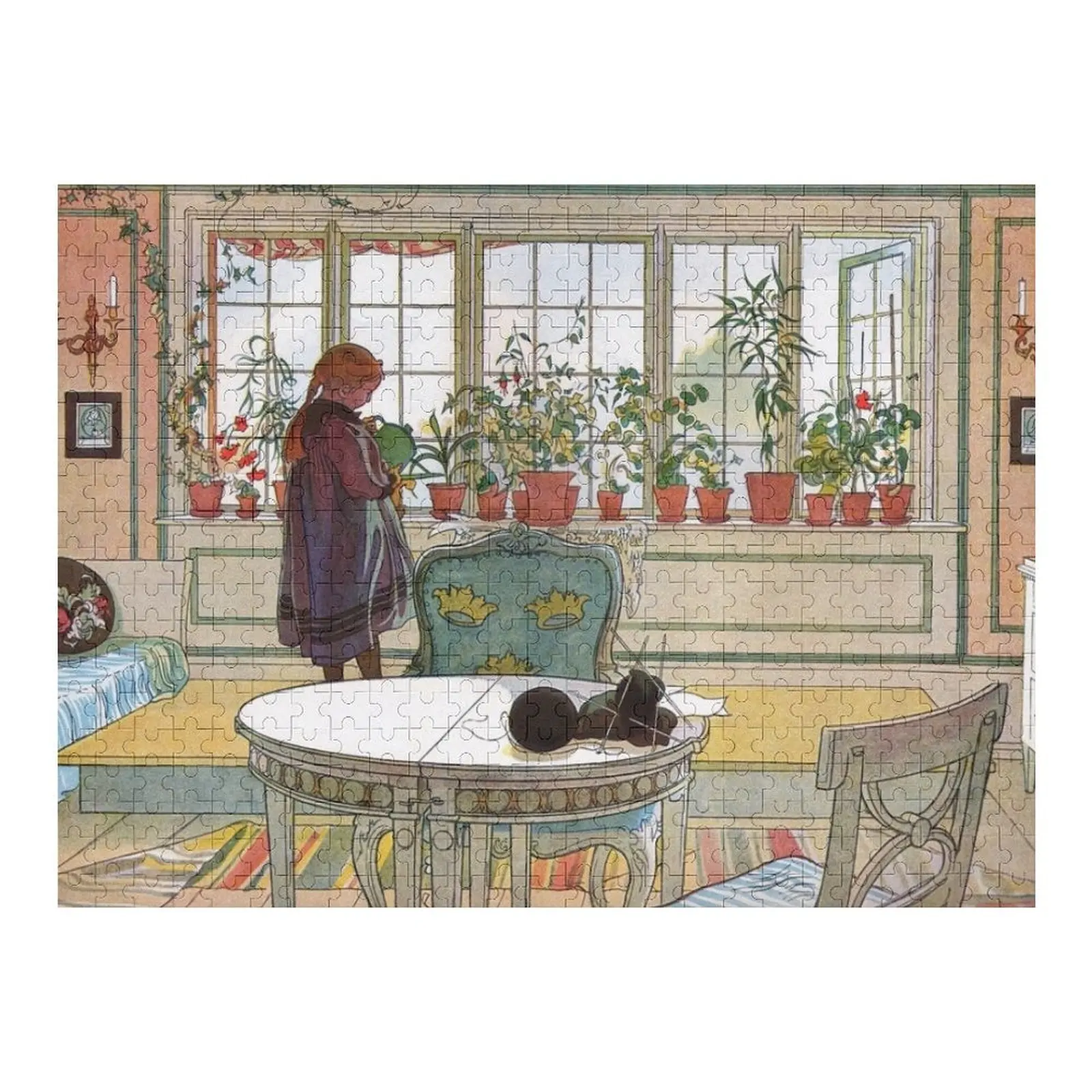 

Цветы на подоконнике Карл Ларссон 1824. Пазл с индивидуальным фото. Персонализированный подарок. Пазл для женатых.