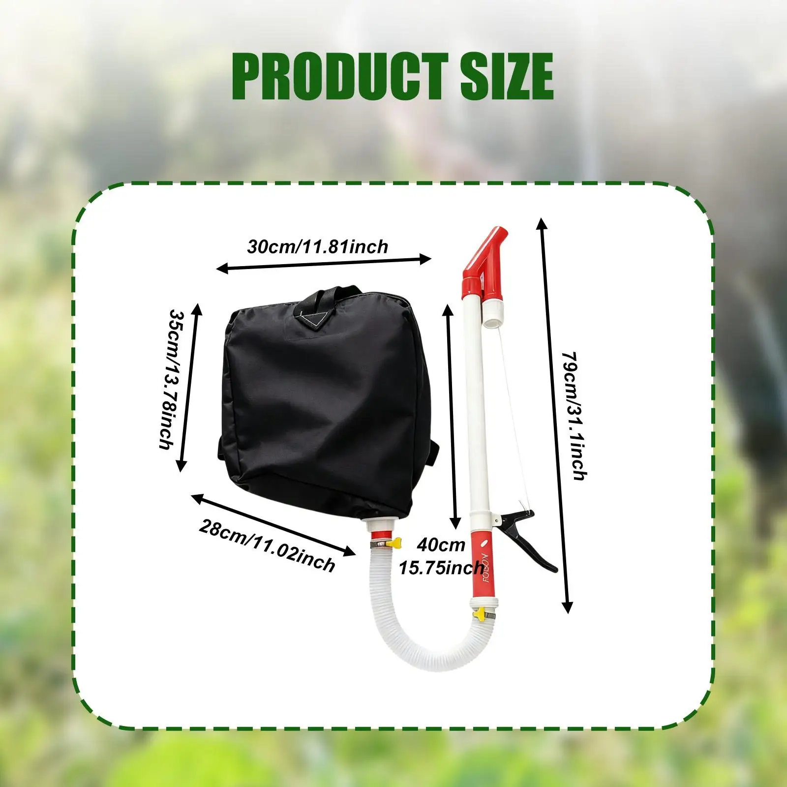 Backpack Fertilizer Applicator Handheld Adjustable Gardening Tool for Vegetable Garden Gadgets and Outdoor Planting
