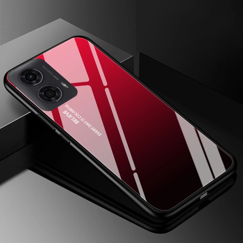 Tempered Glass Hard Cover For Motorola Moto Moto G Play G STYLUS 5G 2023 Power 2022 edge 40 Neo Case Marble Funda Coque Cover