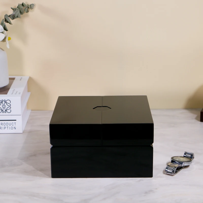 

High-End Luxury Double-Door Wooden Watch Box Unique Design with Removable Inner MDF for Watches and Gifts