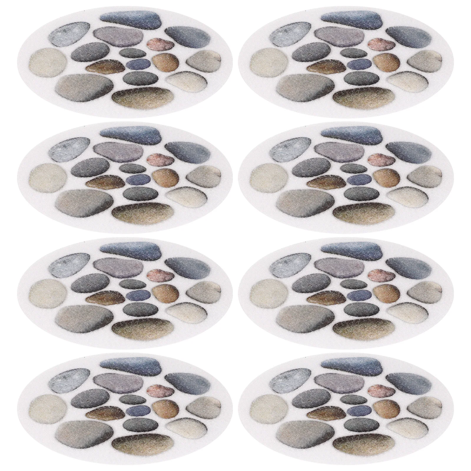 

8Pcs Anti-Slip Stickers 15Cm Stone Look Easy Apply Non-Slip Surface for Bathroom Tub Floor Stairs Pool Indoor Outdoor Use