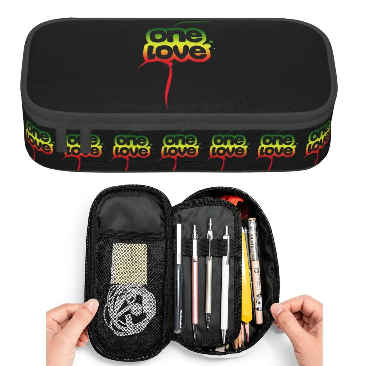 

Bob Marley One Love Pencil Cases for Student Pen Box Pencil Bag Big Capacity Pencil Pouch Pen Holder