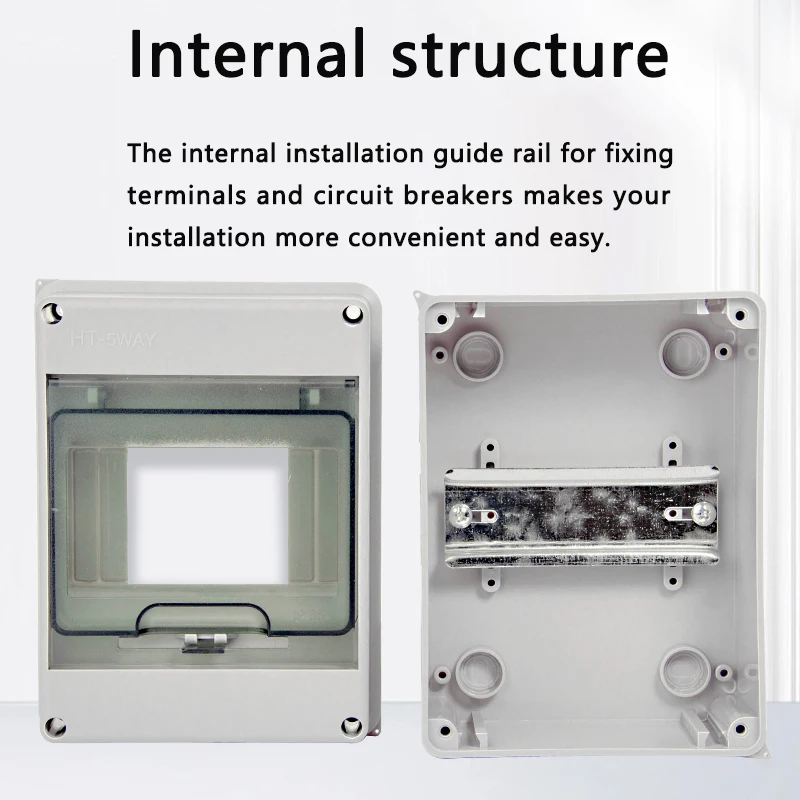 2/3/5/8/12 Ways ABS Outdoor Waterproof Electrical Distribution Box Circuit Breaker MCB Power IP65 HT Series Air Switches Box