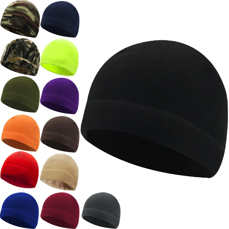 Winter Fleece Cycling Cap Skiing Hiking Sports Warmth Windproof Motorcycle Lining Hat Women Men Bike Fishing Headwear