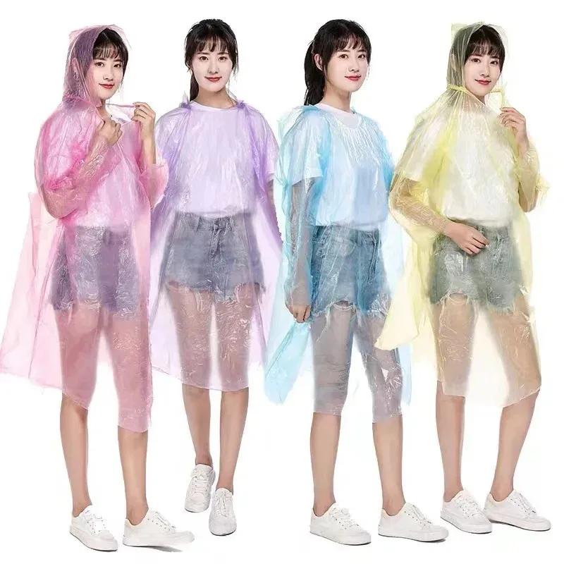 1-20 piezas Poncho impermeable desechable capa de lluvia impermeable Poncho portátil tarjeta desechable impermeable Poncho suministros