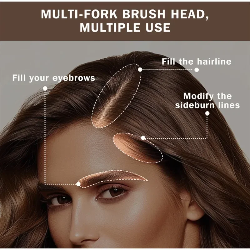 4D 眉毛ペン長持ちマルチフォーク液体ファインスケッチタトゥー眉防水正確なメイクアップツール