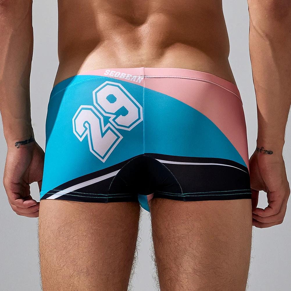 Sexy Men Boxer Shorts Bulge Pouch Underwear Peni Big Pouch Panties Trunks Elastic Underpants Contrasting Boxershorts Male