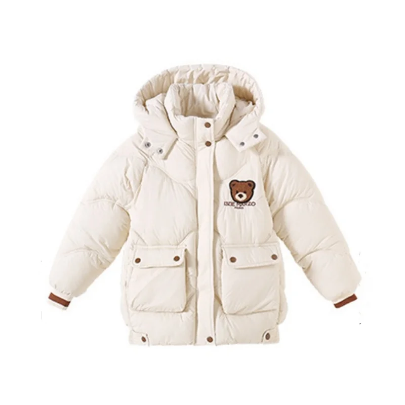 

Girls Coat Overcoat Jacket Windbreak Outerwear 2024 Bear Winter Autumn Warm Cotton School Sport Teenagers Children's Clothing