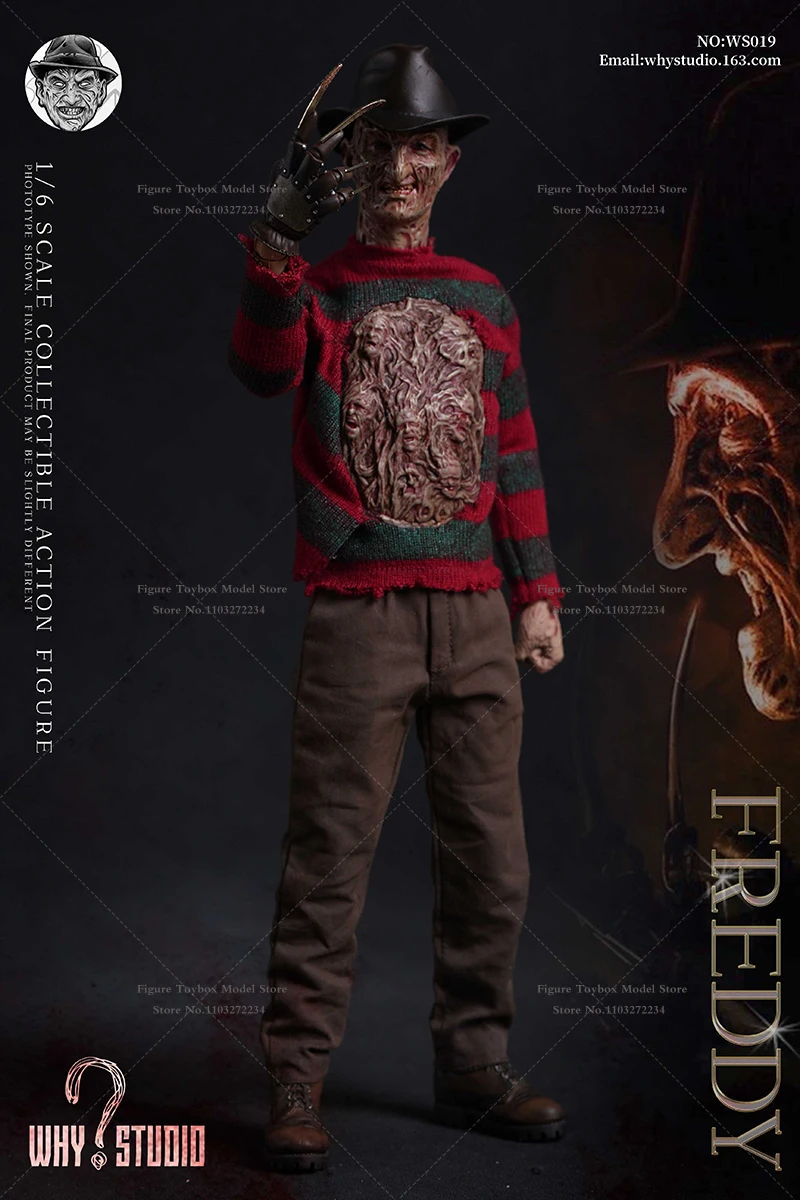 WHY STUDIO 1/6 WS018 Jason WS019 Freddy Mash Horror Man Action Figure 12" Full Set Soldier Model Collection Halloween Gift